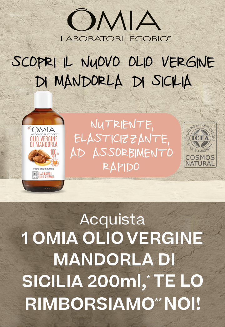 OMIA TI RIMBORSA L’OLIO MANDORLA DI SICILIA